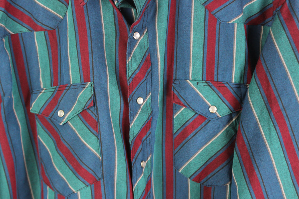 Vintage Streifen Western Shirt (XL)