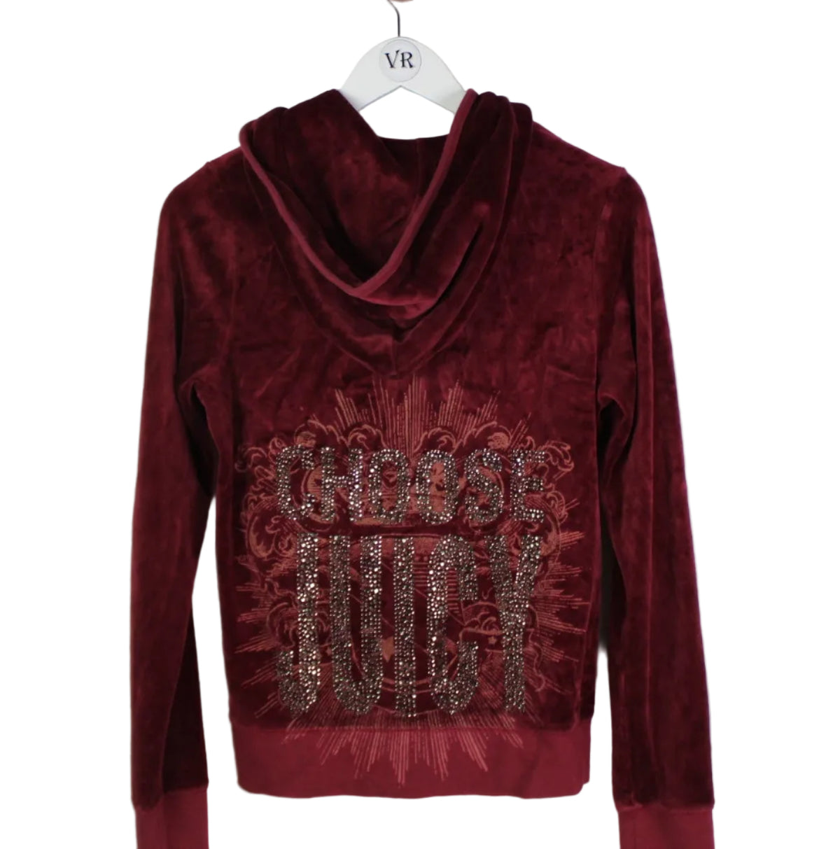Vintage Samt Choose Juicy Zip Hoodie Sweatshirt (L)