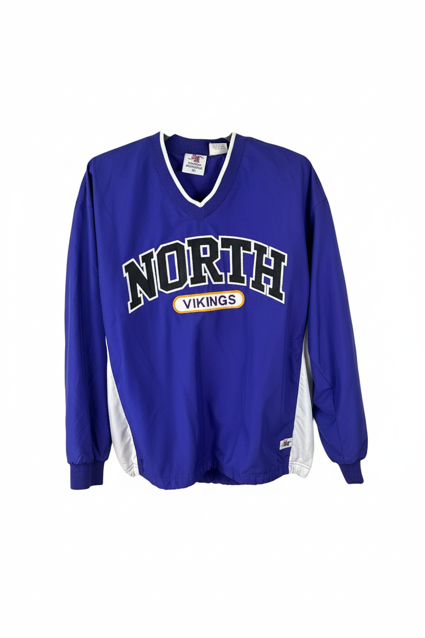 Vintage North Vikings Nylon Sweatshirt (S)