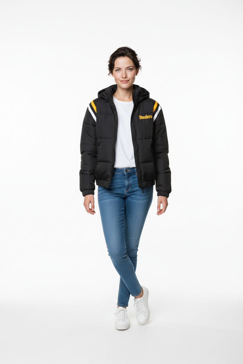 Vintage Steelers Nfl Jacket (M)