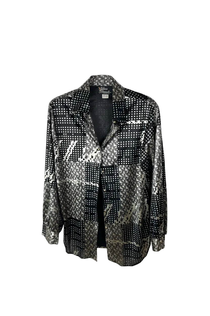 Vintage Silver Threads Silk Shirt (M)