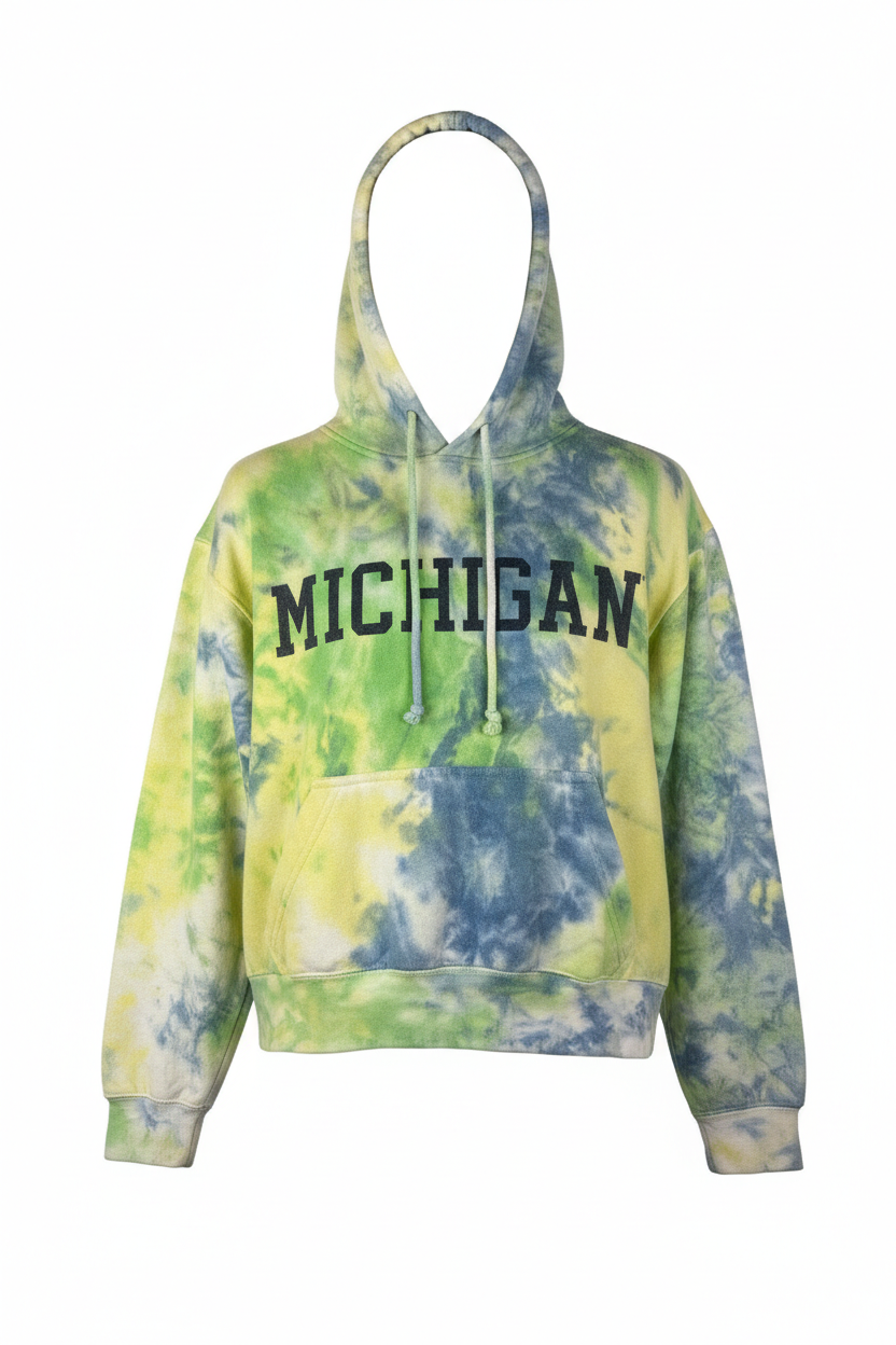 Vintage Michigan Crop Hoodie (L)