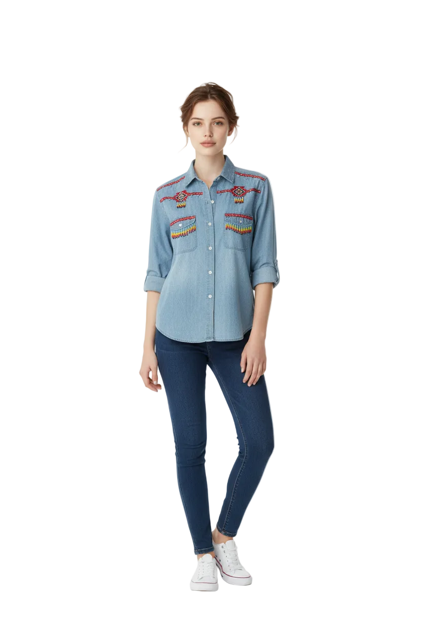 Vintage Lew Magram Denim Shirt (M)