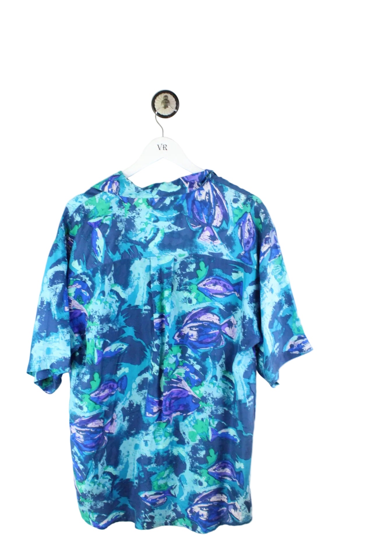 Vintage Blue Silk Shirt (M)