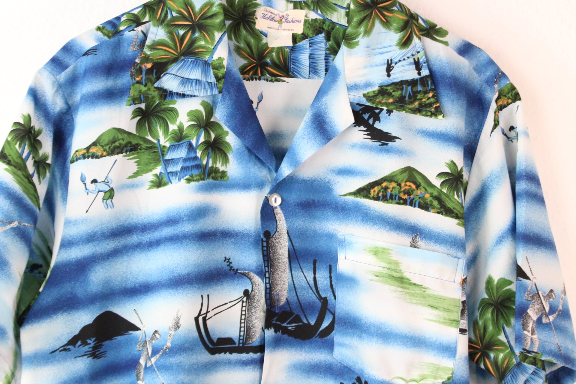 Vintage Hukilau 70er hawaii Shirts (L)