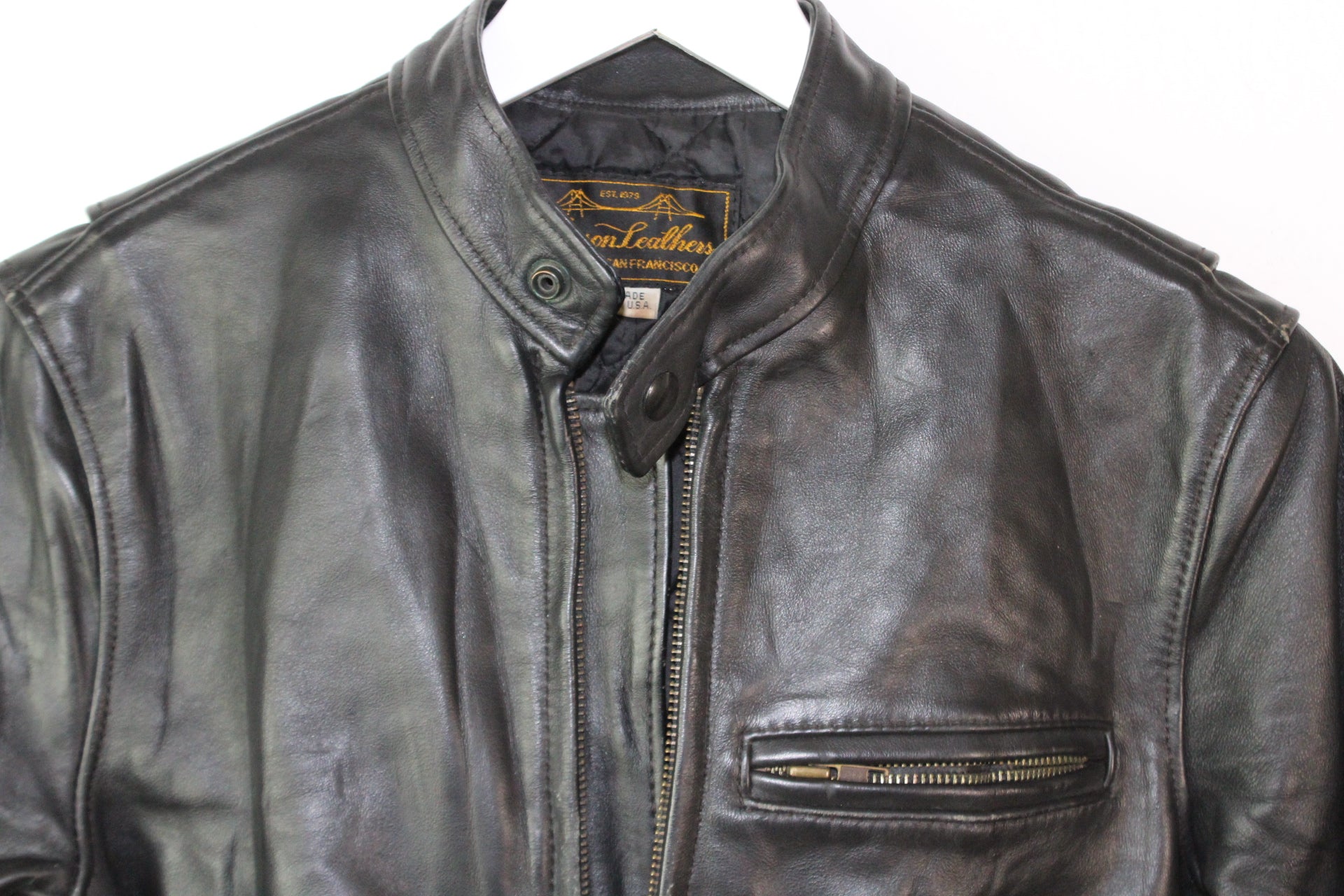 Vintage Motorrad Johnson Leathers Jacke (8)