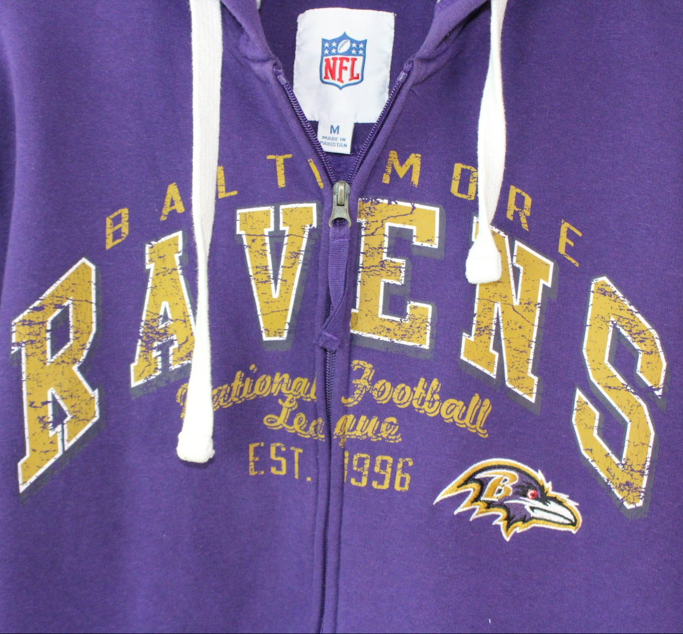Vintage Baltimore Ravens Zip Hoodie (M)