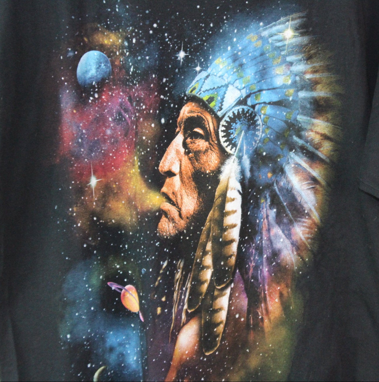 Vintage Native American Indian Chef Tshirt (L)