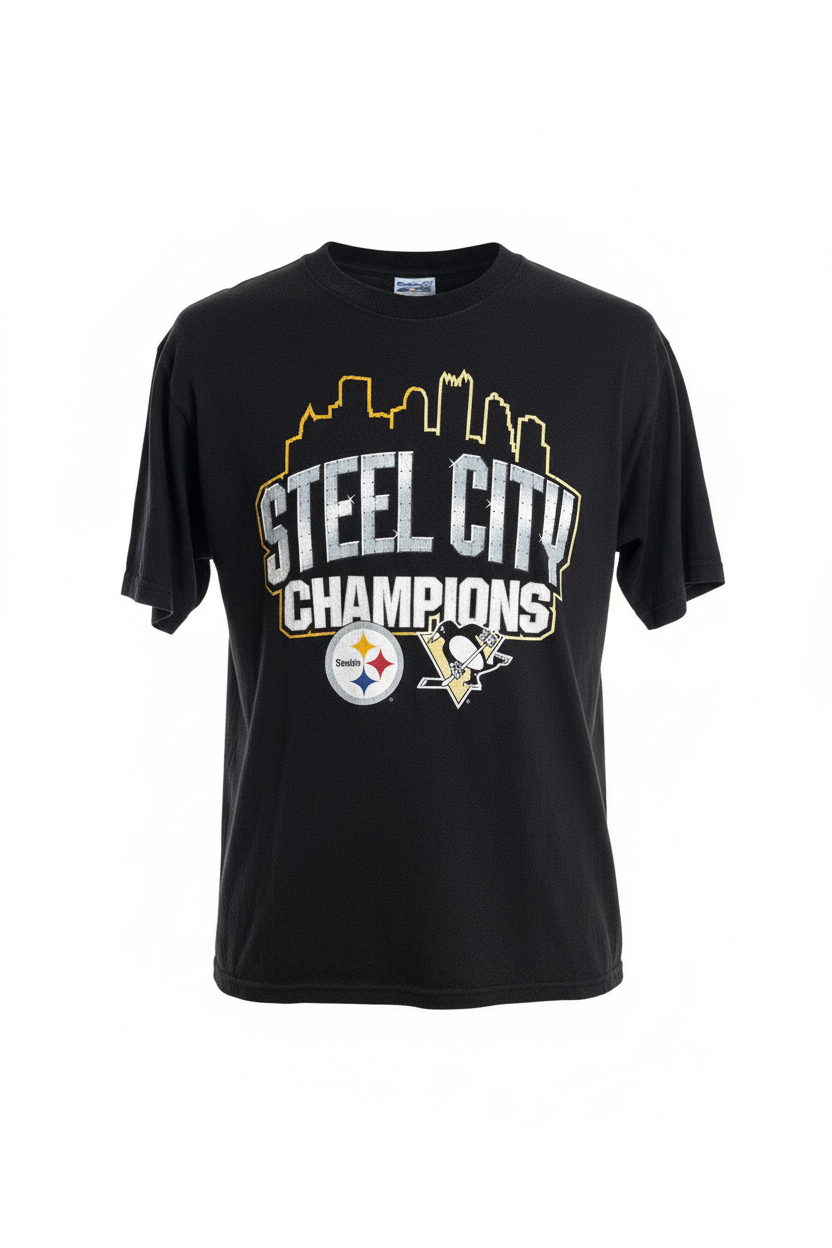 Vintage Steel City Champions Eishockey Tshirt (L)