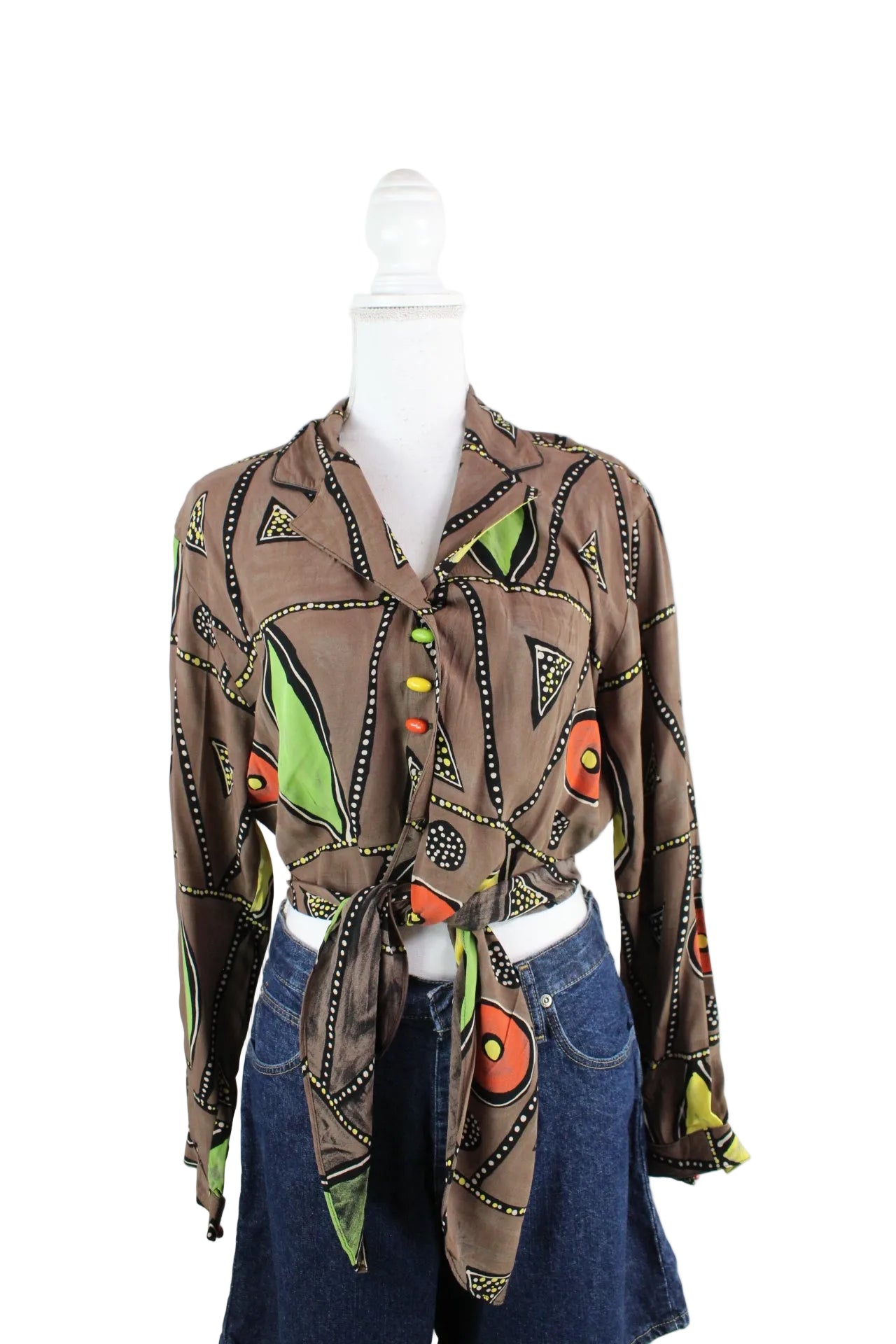 Vintage Platinum Crop Blouse (S) - Vintage & Rags