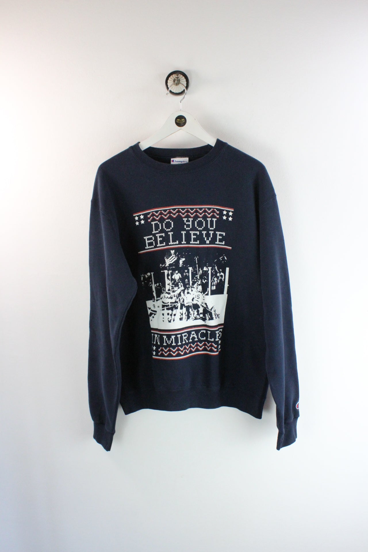 Vintage Champion Do You Believe in Miracles Sweater (M)