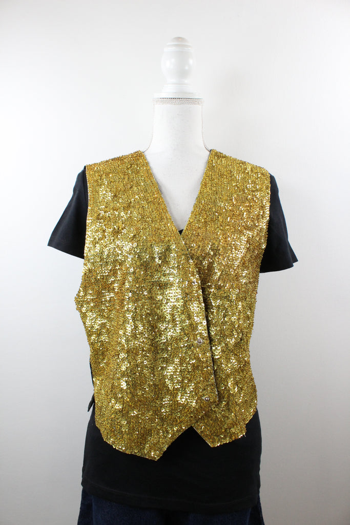 Vintage Sequins Vest (S) - Vintage & Rags