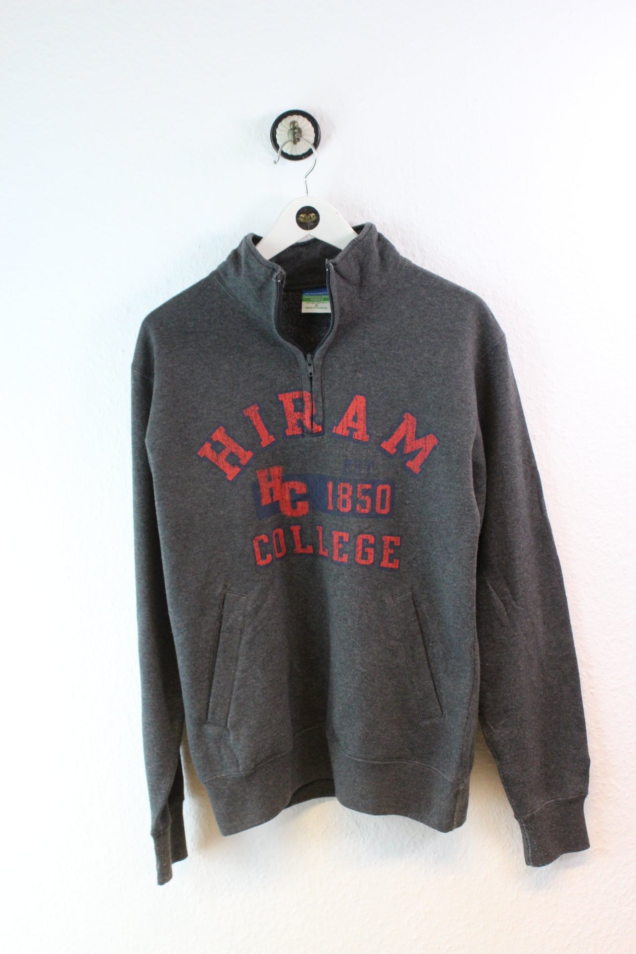 Vintage Champion Hiram Collage Zip Sweatshirt (S)