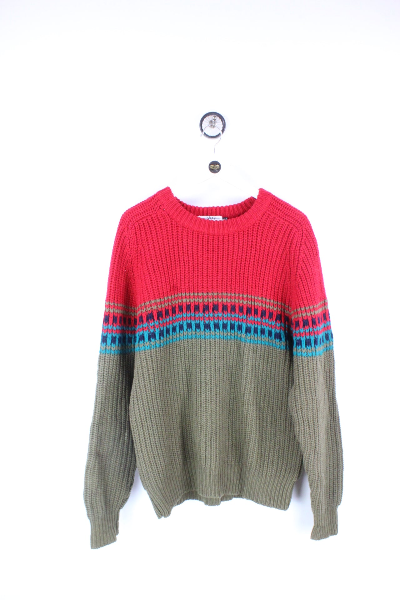 Vintage Red Wool Pullover (L)