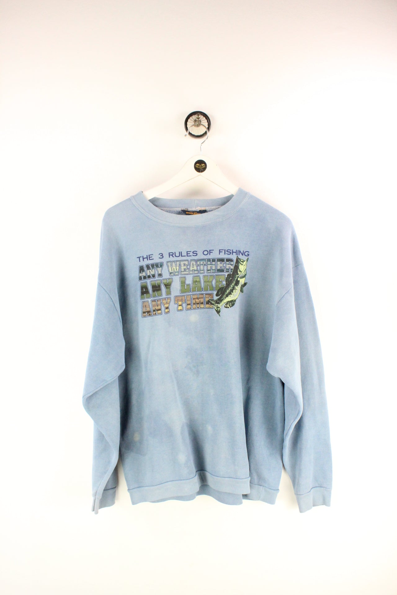 Vintage Blue Fishing Sweatshirt (M)