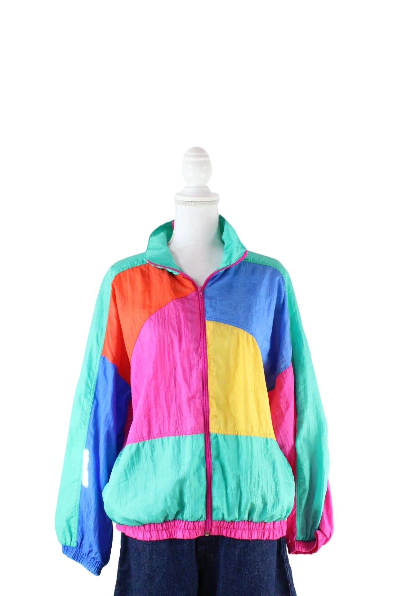 Vintage Colourful Nylon Jacket (M) - Vintage & Rags