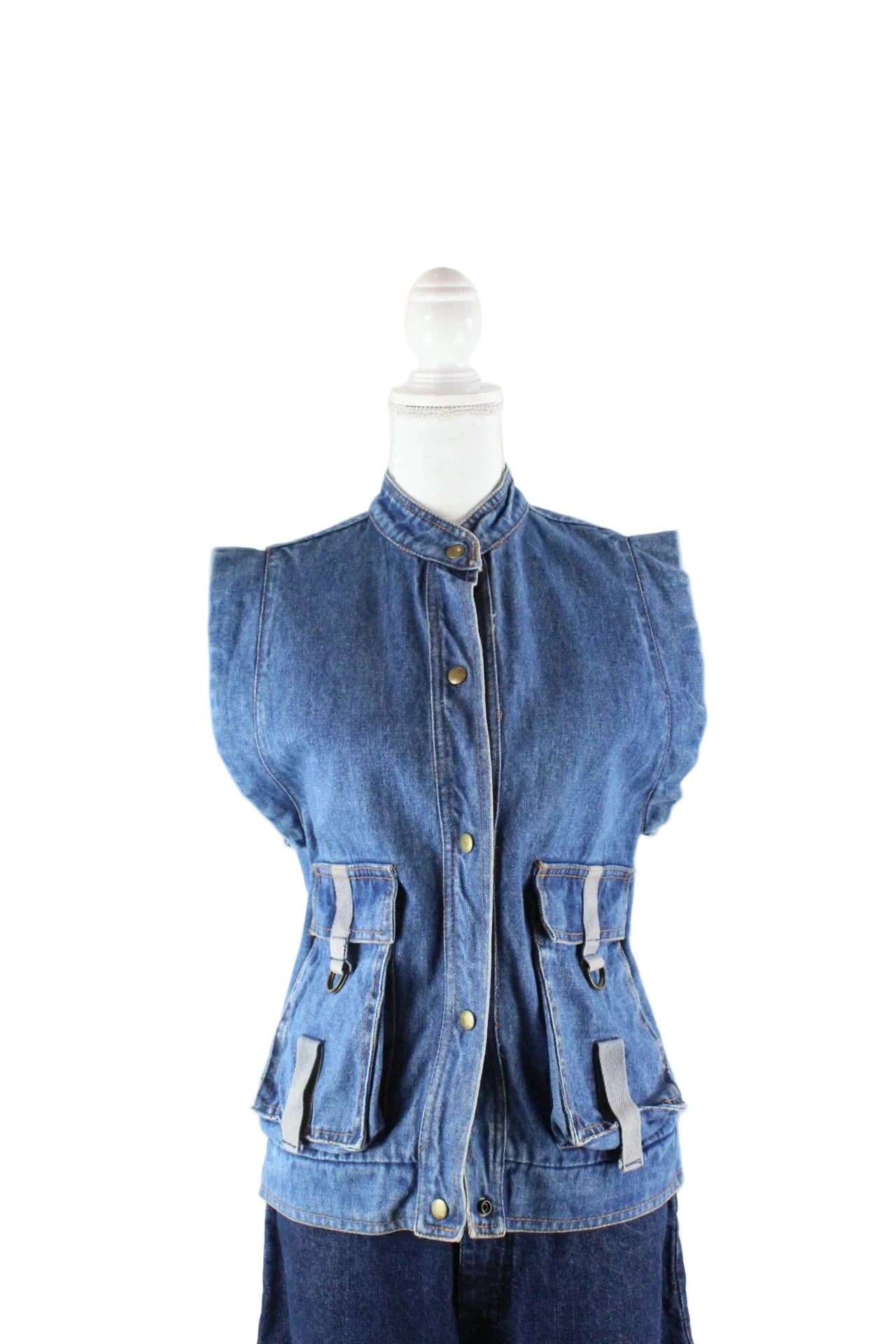 Vintage Denim Vest (M) - Vintage & Rags