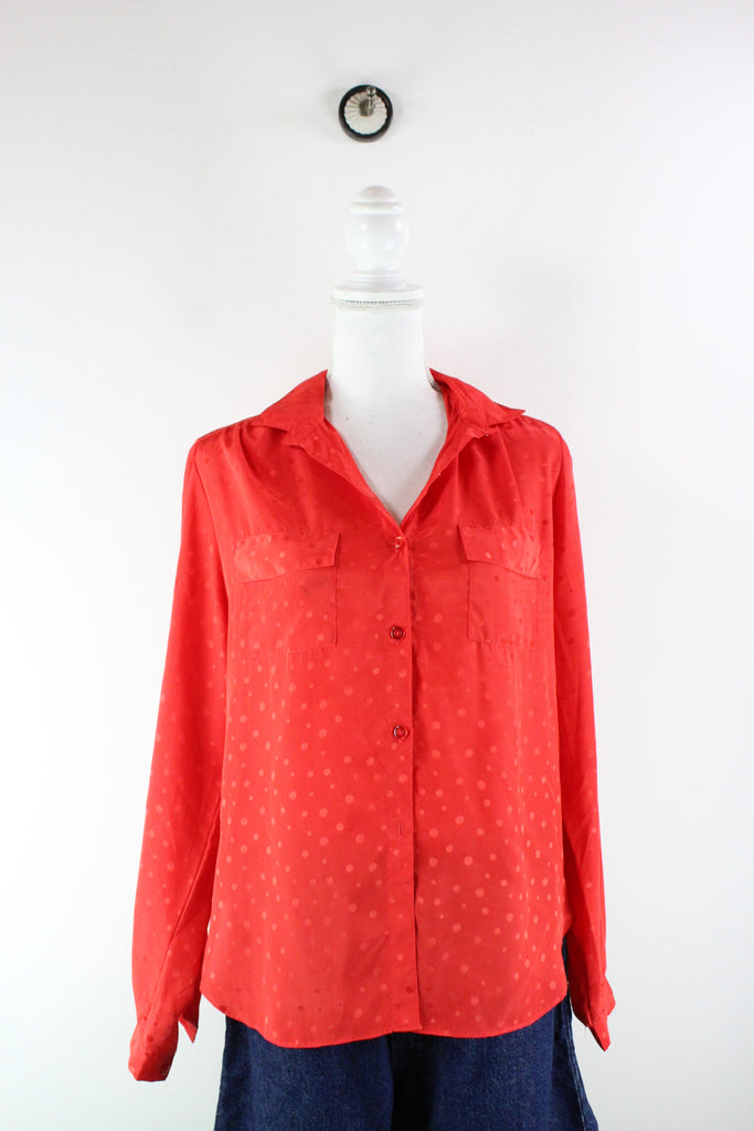 Vintage Red Blouse (L) - Vintage & Rags