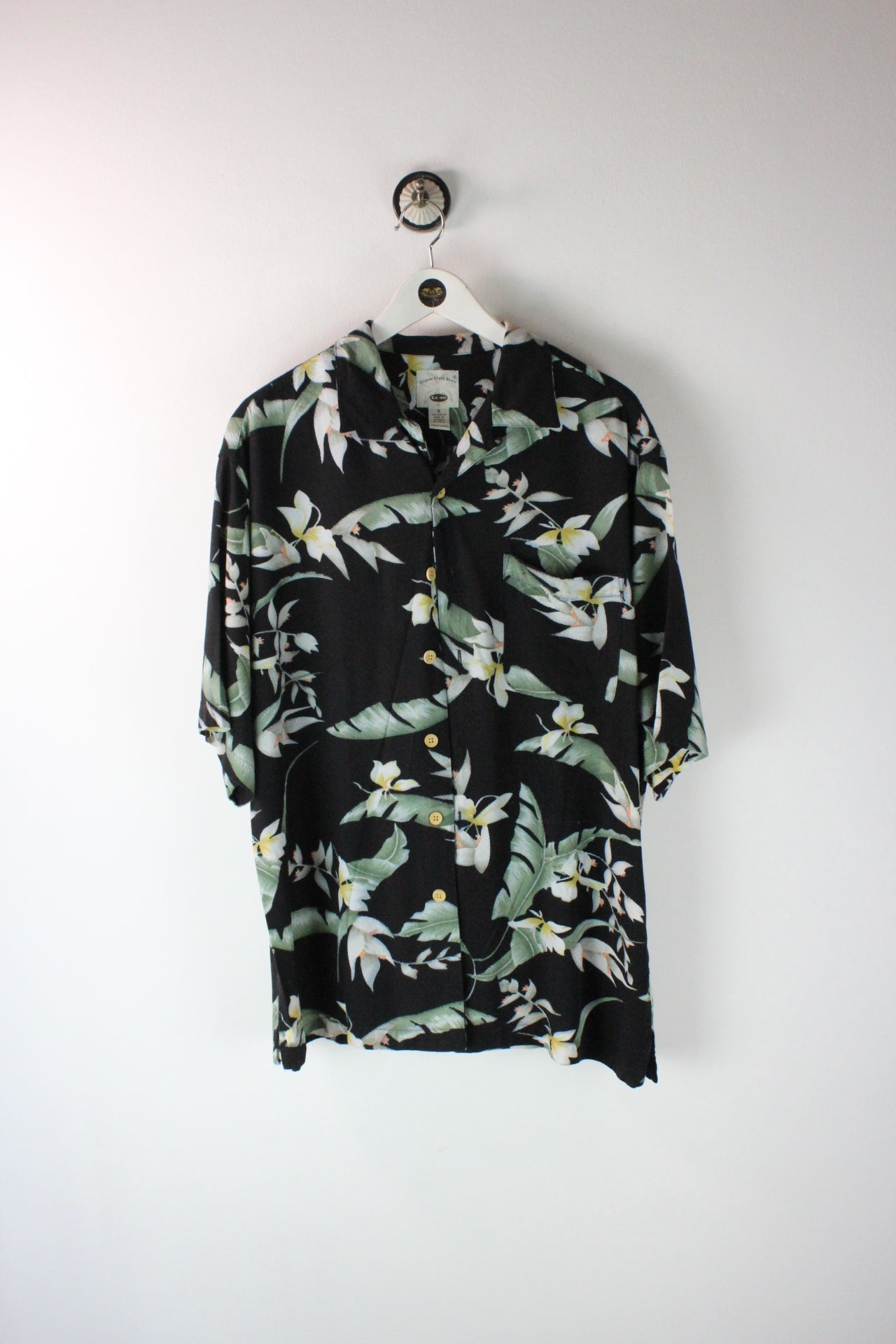Vintage Orchids Flower Hawaii shirts(S)