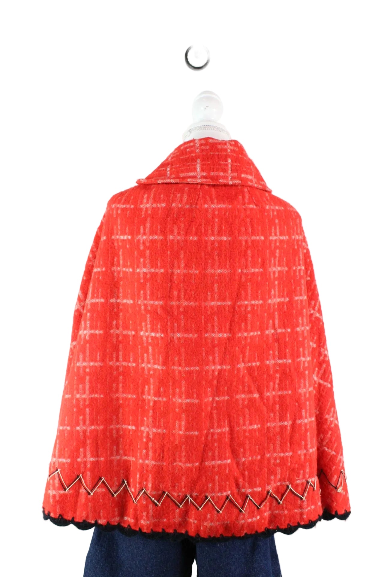 Vintage Red Poncho (L) - Vintage & Rags