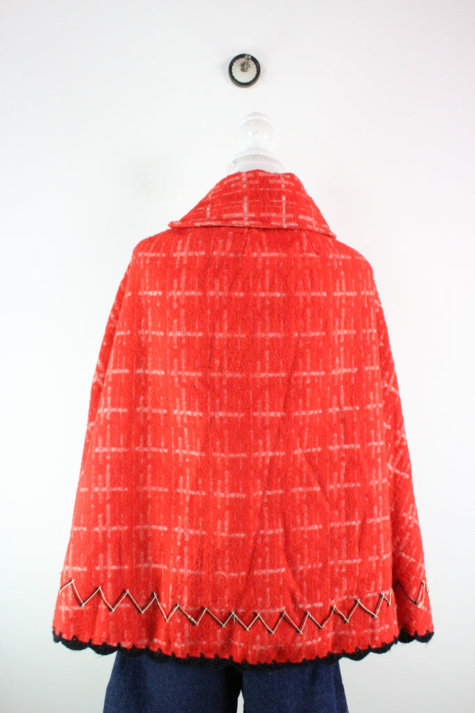Vintage Red Poncho (L) - Vintage & Rags