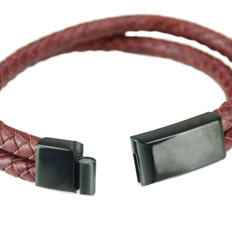 Red Leather Bracelet - Vintage & Rags