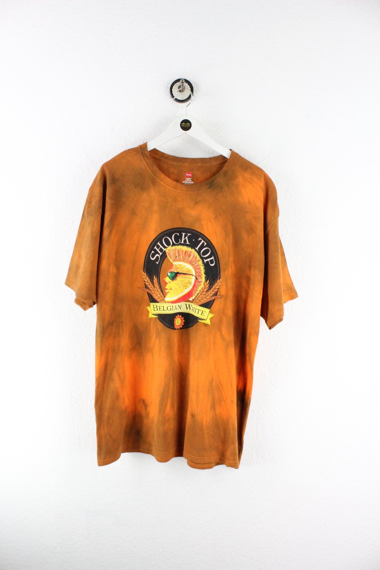 Vintage Belgian White Batik T-Shirt (XL) Vintage & Rags