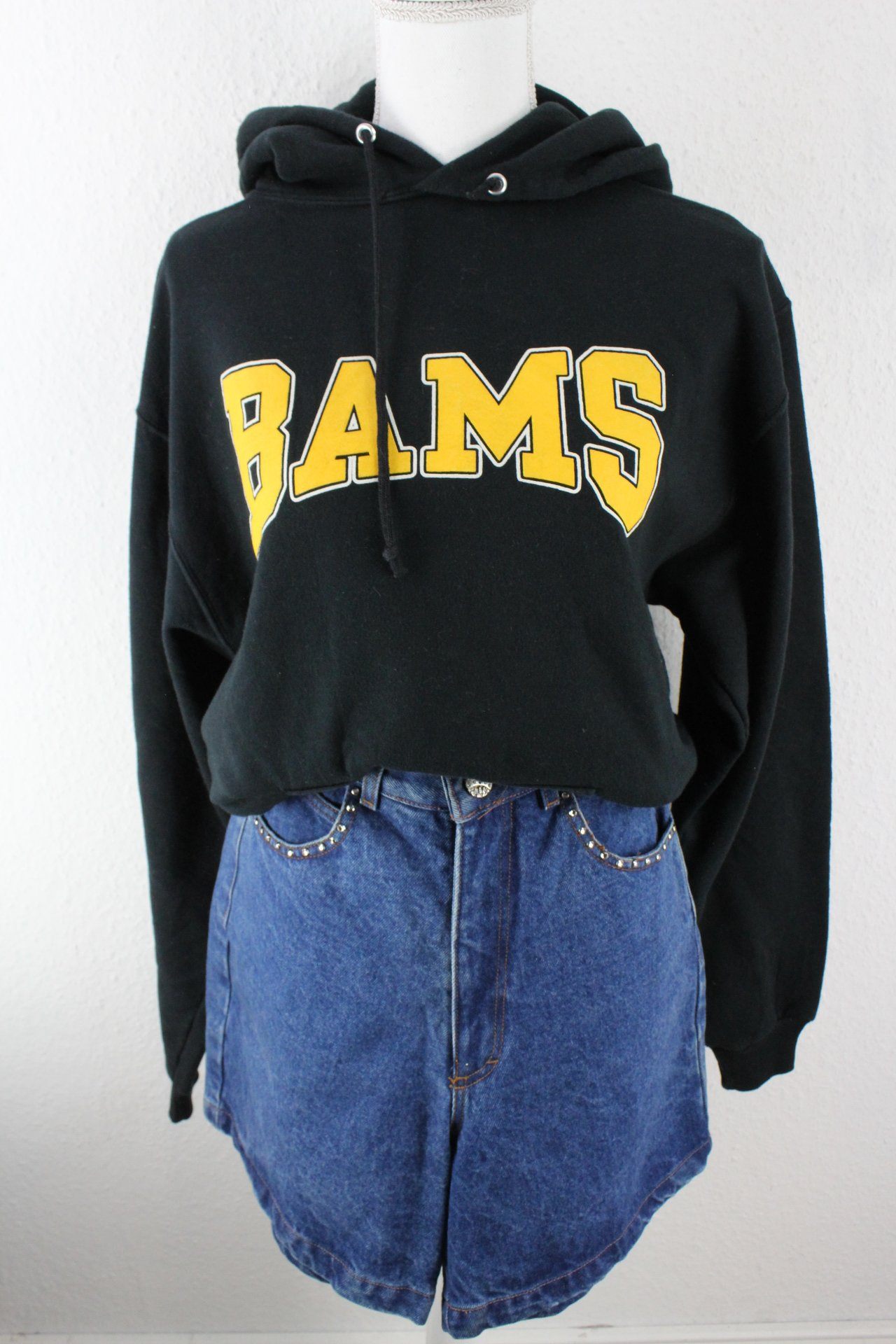 Vintage Black BAMS Hoodie (M) Vintage & Rags
