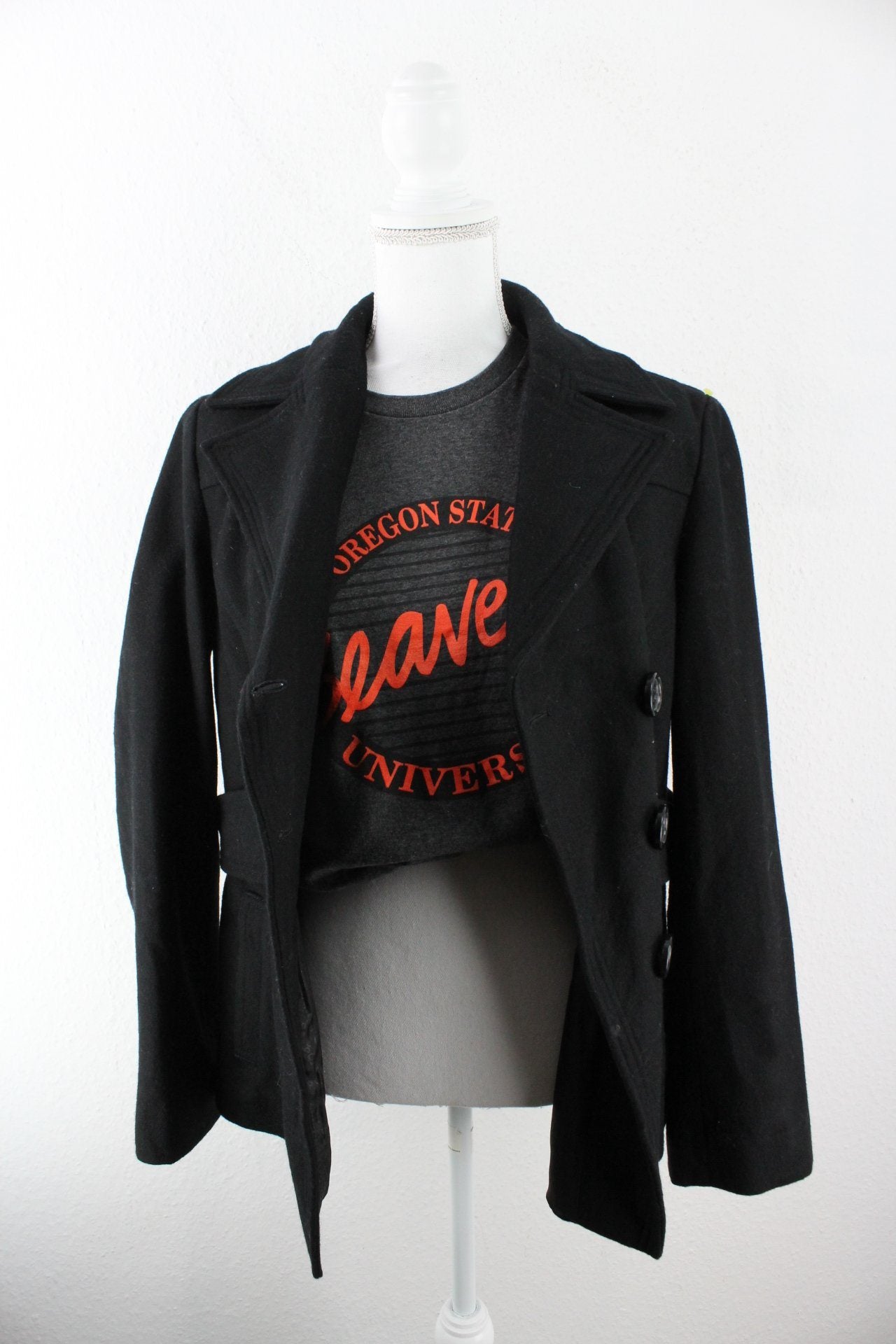 Vintage Black Guess Coat (M) Vintage & Rags