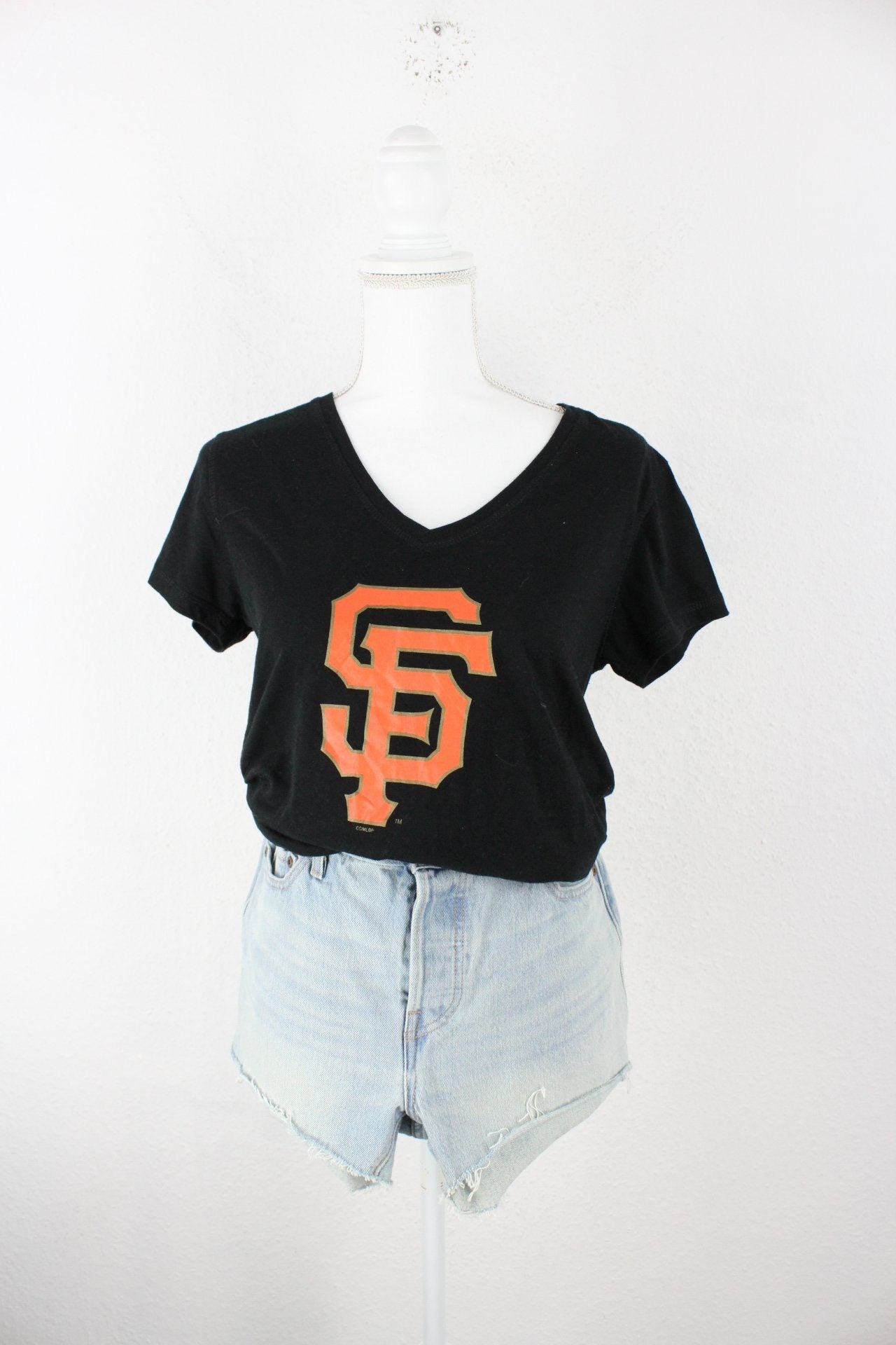 Vintage Black Sports T-Shirt (S) Vintage & Rags