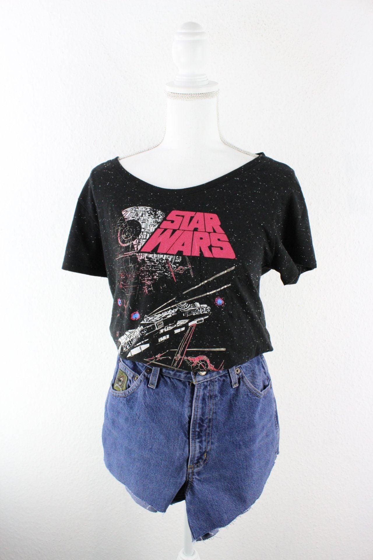 Vintage Black Star Wars T-Shirt (S) Vintage & Rags