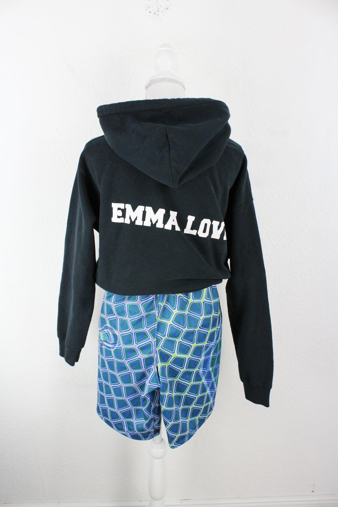 Vintage Black Track and Field Hoodie (M) Vintage & Rags