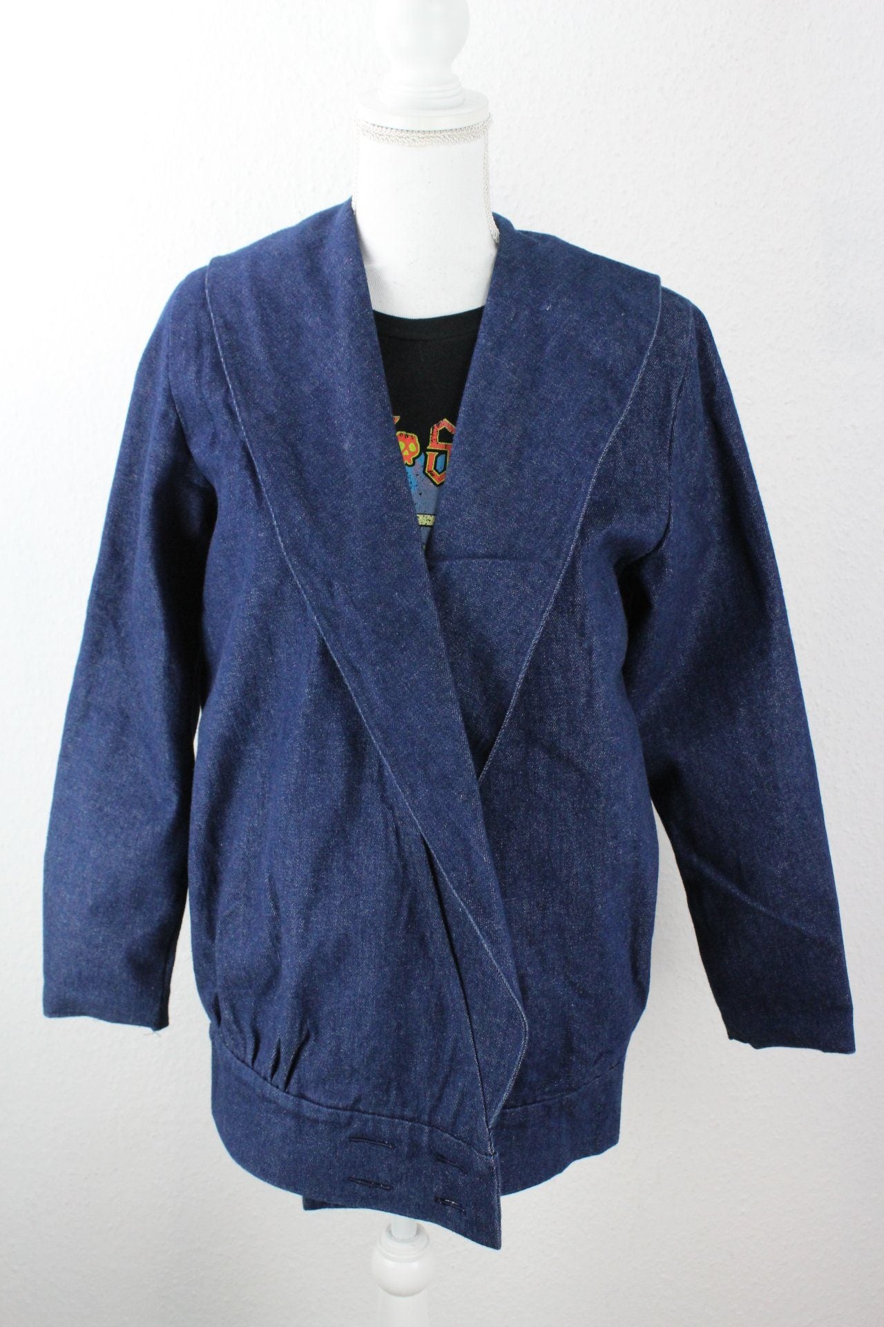 Vintage Blue Denim Jeans Jacket (L) Vintage & Rags