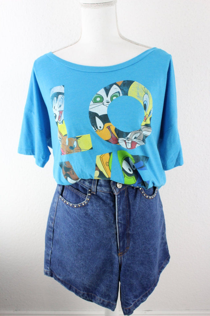 Vintage Blue Looney Tunes T-Shirt (XL) Vintage & Rags 
