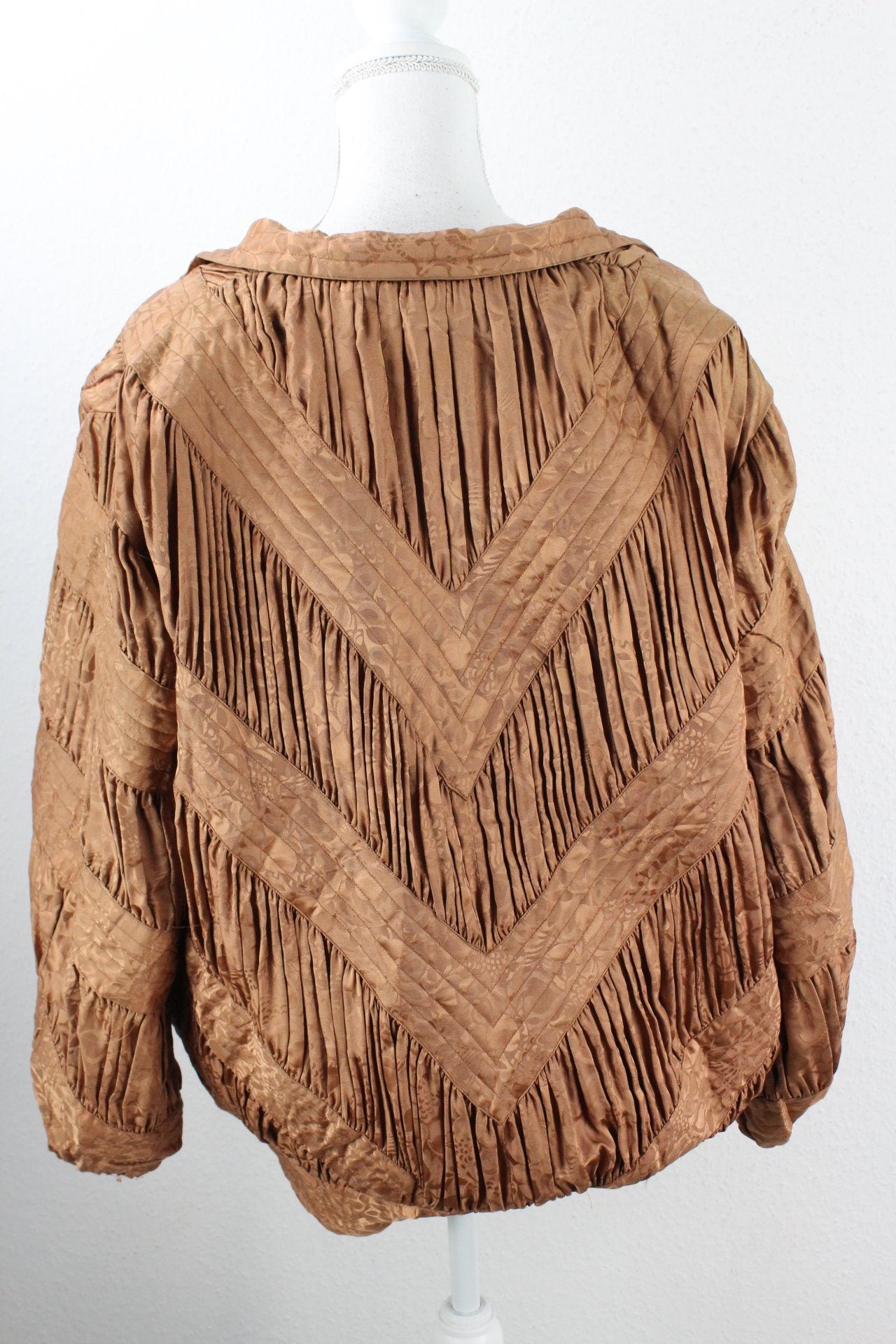 Vintage Brown Silk Jacket (XL) Vintage & Rags