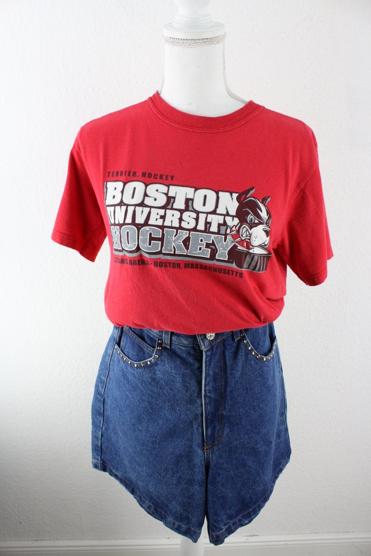Vintage Champion Boston Hockey T-Shirt (S) Vintage & Rags