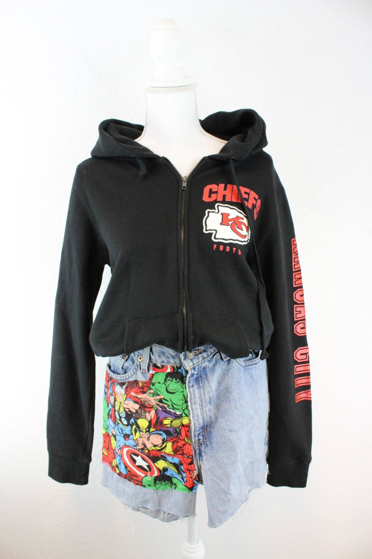 Vintage Chiefs Team Apparel Zip Hoodie (M) Vintage & Rags