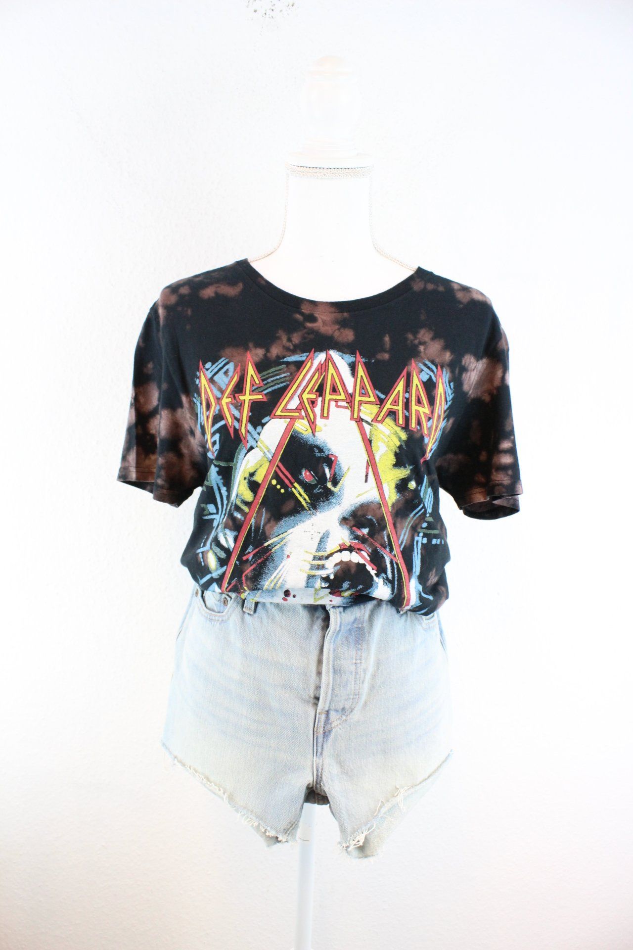 Vintage Def Ceppard Batik T-Shirt (S) Vintage & Rags