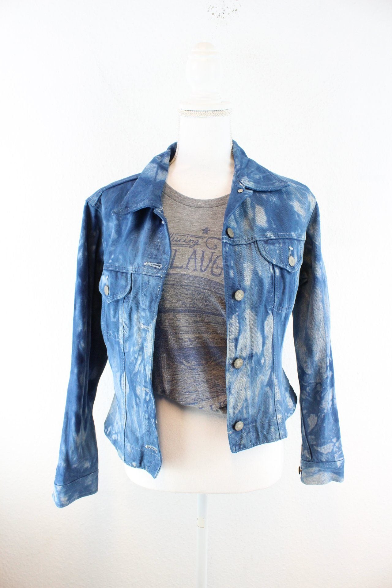 Vintage Gap Batik Denim Jeans Jacket (S) Vintage & Rags