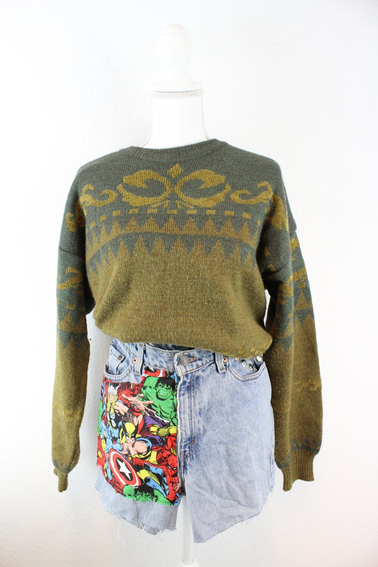 Vintage Green Sempre Unicorn Pullover (XL) Vintage & Rags