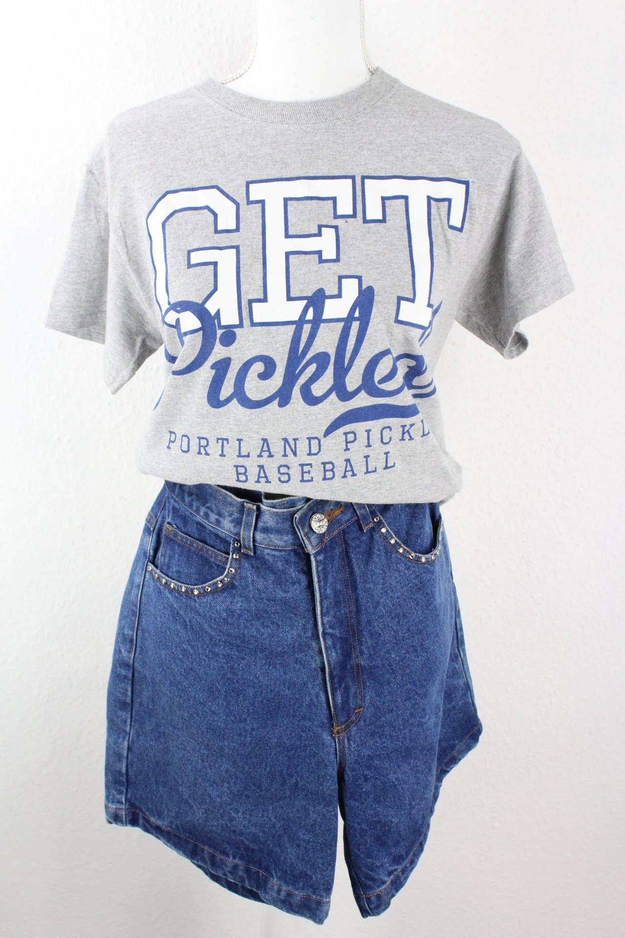 Vintage Grey Baseball T-Shirt (XS) Vintage & Rags