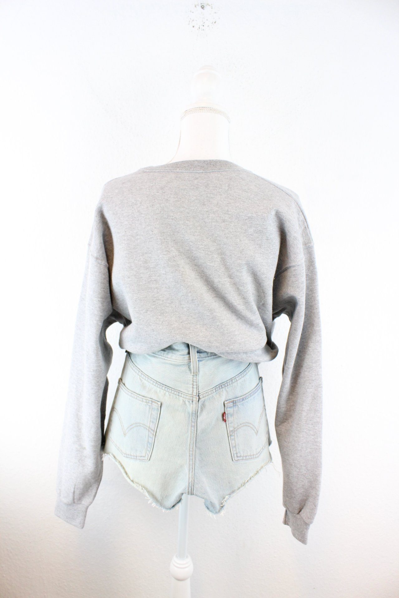 Vintage Grey Batik Sweatshirt (L) Vintage & Rags