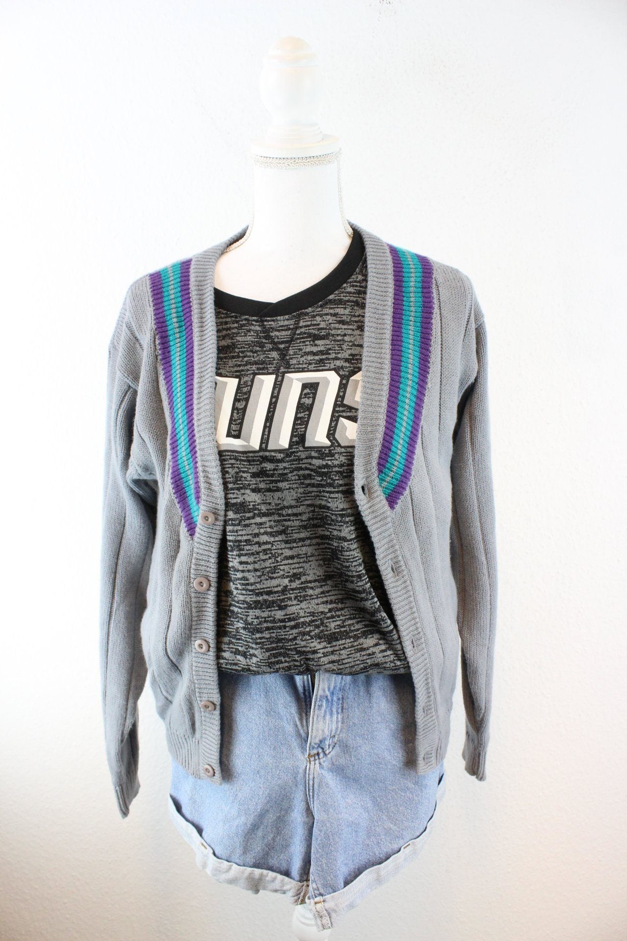 Vintage Grey Bryan Edwards Cardigan (S) Vintage & Rags