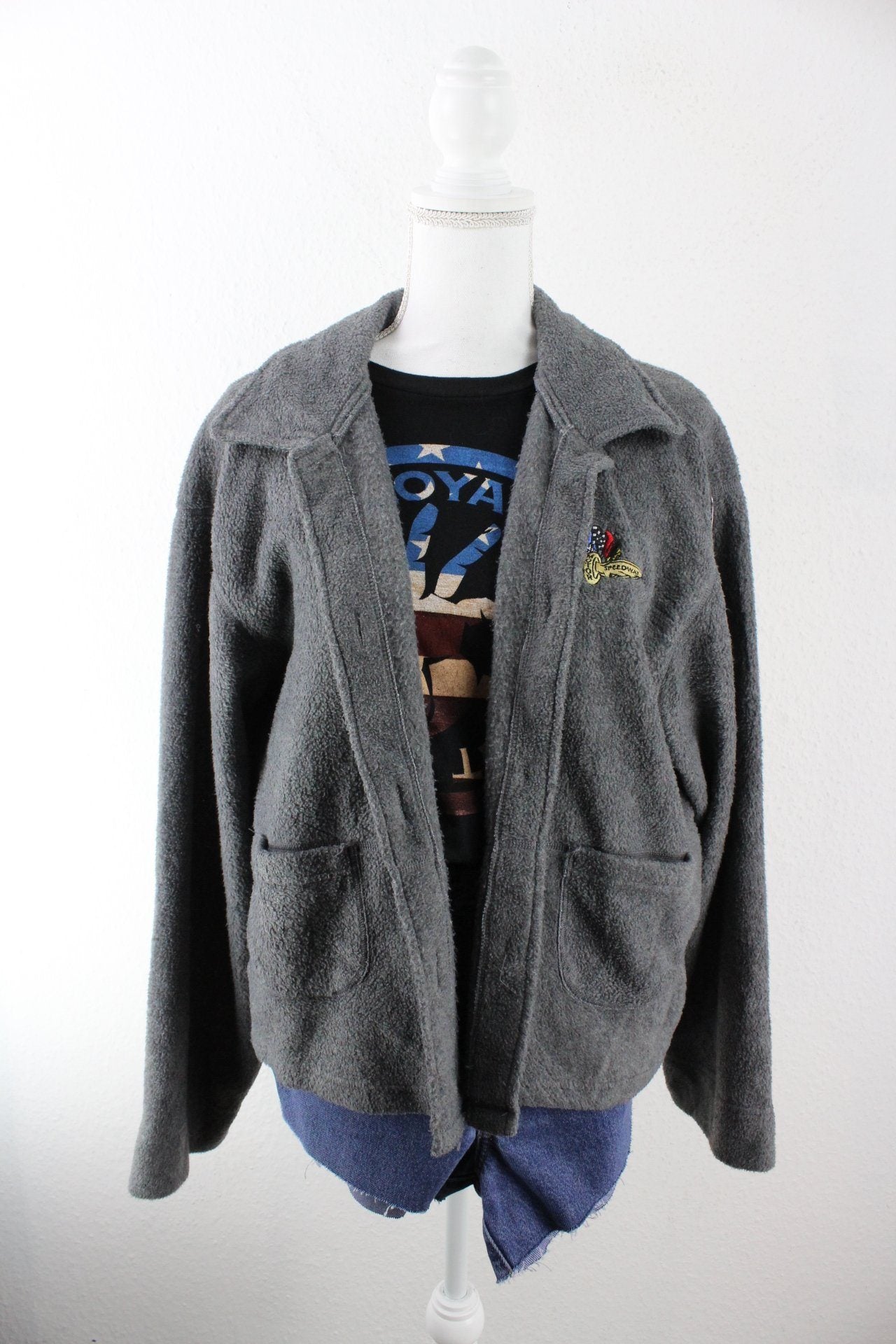 Vintage Grey Motor Speedway Jacket (L) Vintage & Rags