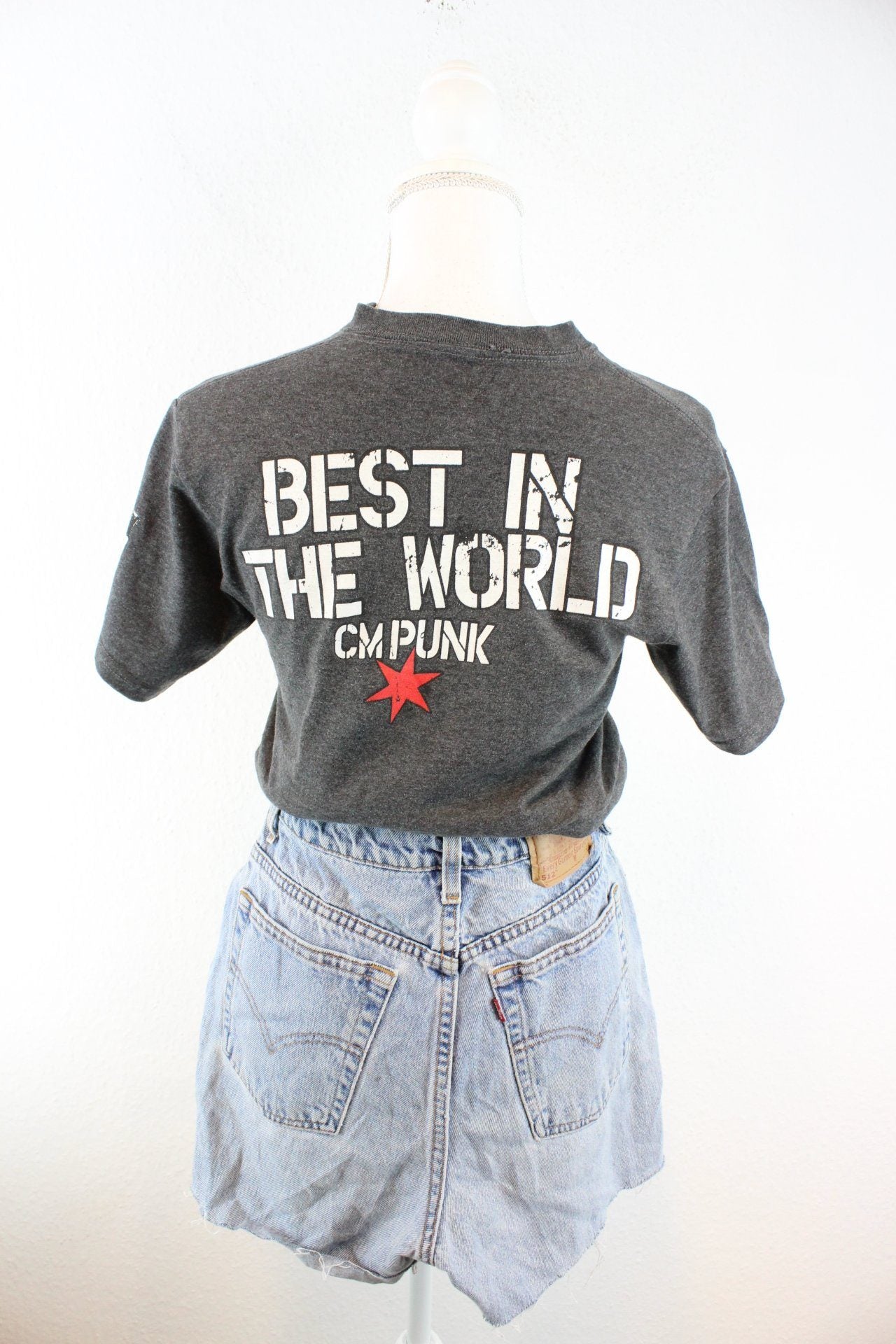 Vintage Grey Punk T-Shirt (XS) Vintage & Rags