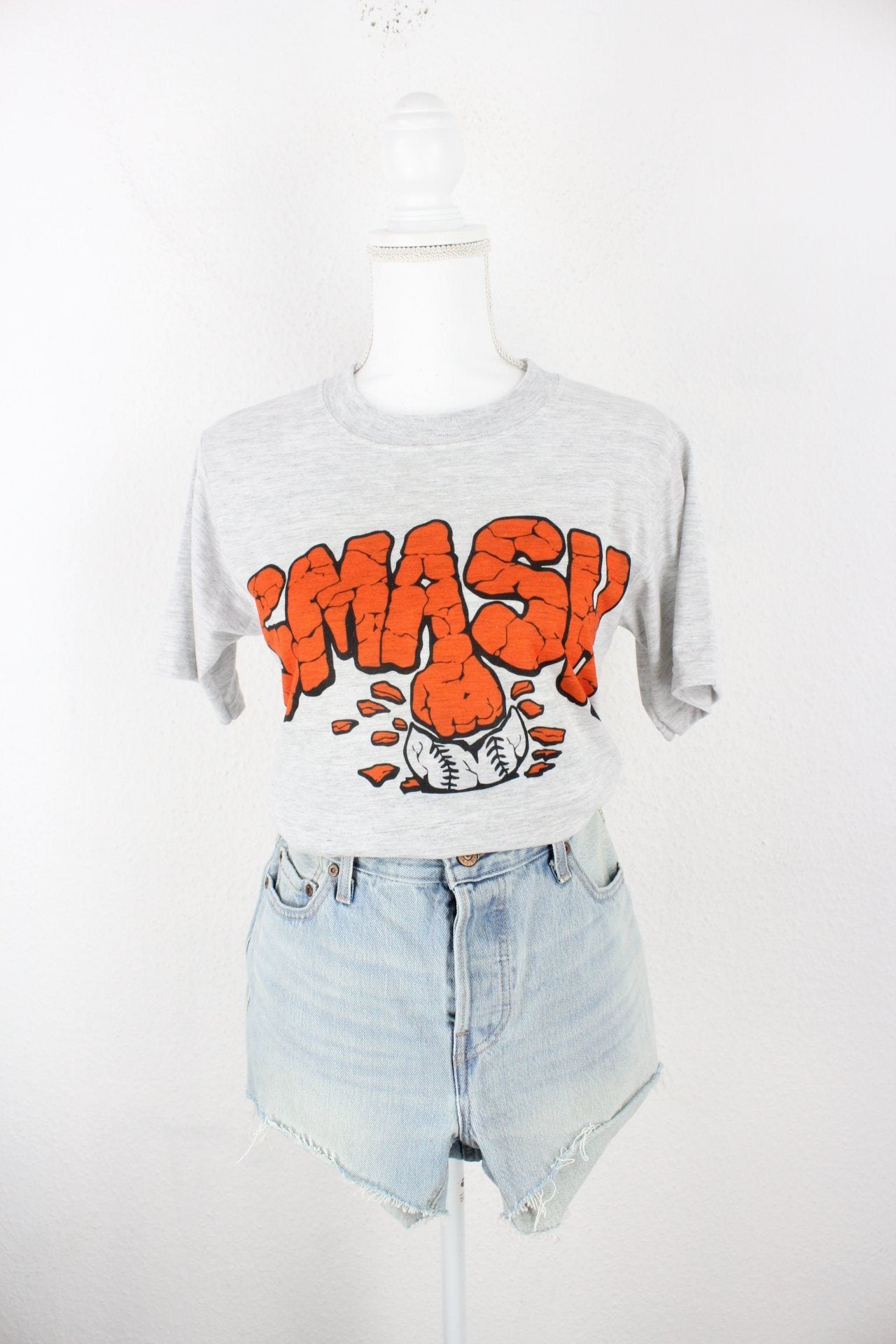 Vintage Grey Smash T-Shirt (M) Vintage & Rags