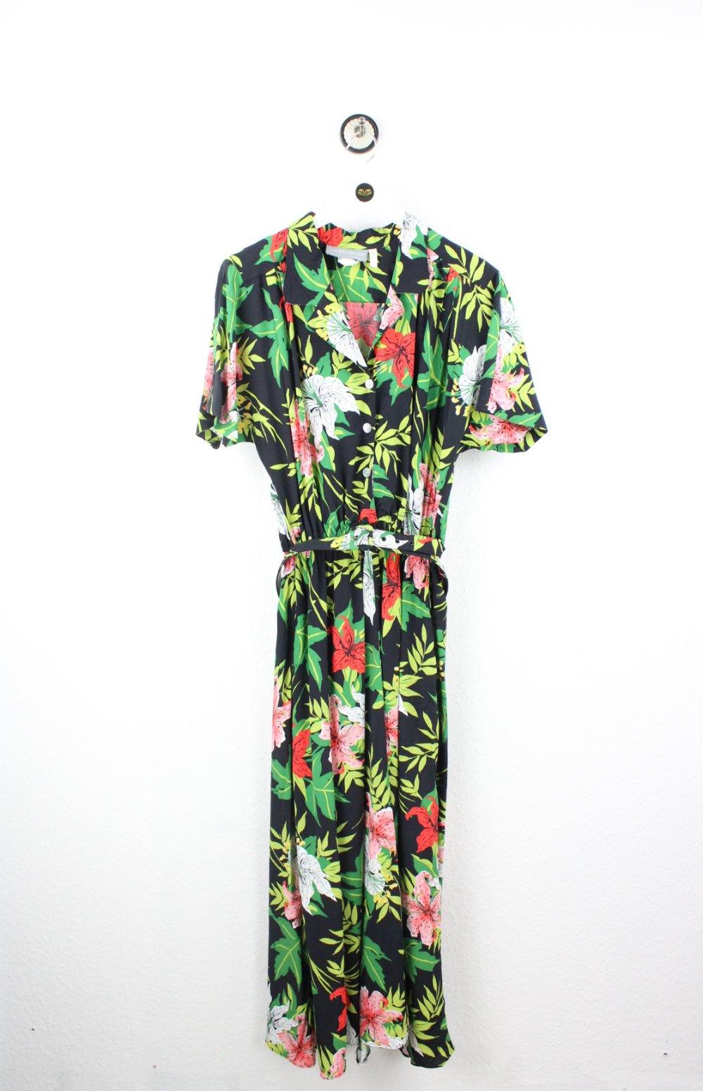 Vintage Jungle Dress (L) - Vintage & Rags