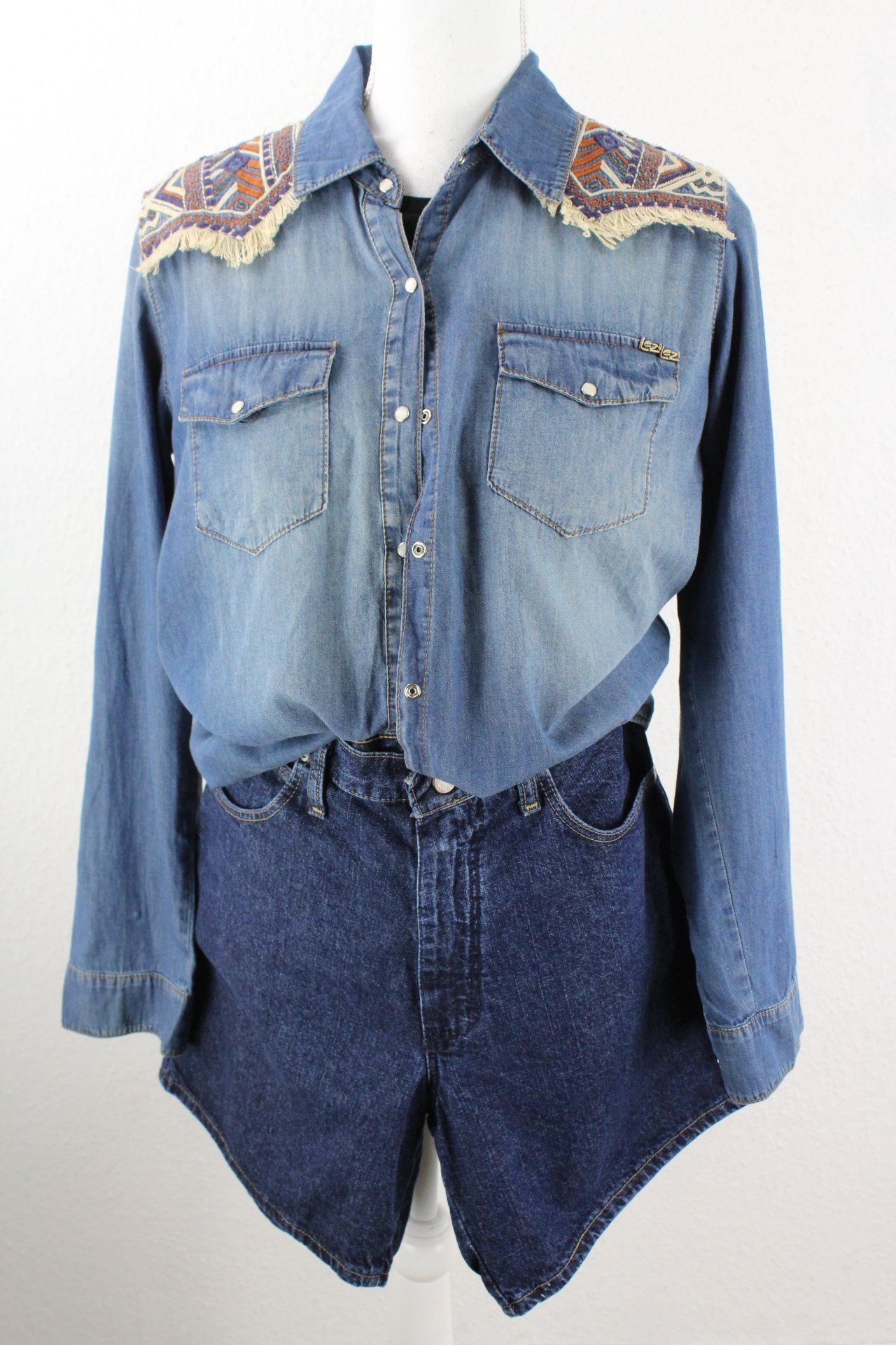 Vintage Lezalez Denim Blouse (S) Vintage & Rags