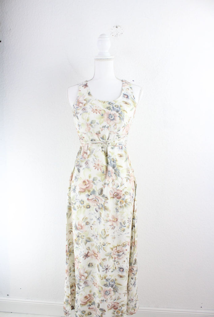 Vintage Long Flower Dress (S) Vintage & Rags 