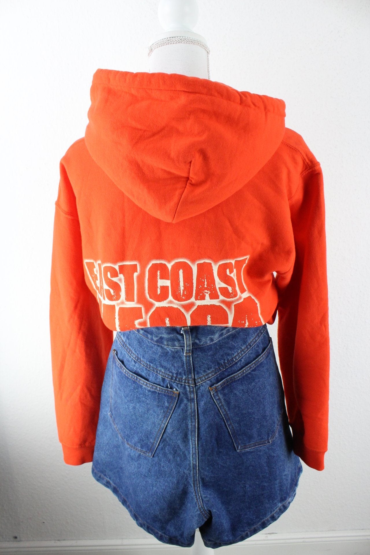 Vintage Orange Gym Hoodie (S) Vintage & Rags